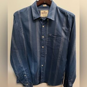 Hollister button down long sleeve blue shirt size L